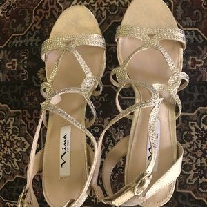 Nina Ricci Strappy Gold Sandals NWT